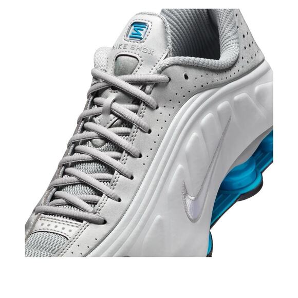 NEW Nike Shox R4 Metallic Silver White Blue Lagoon HQ1988-005 Men’s Size 10 main image 7